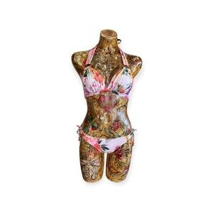 Annebra bikini top bottom medium floral pink summer swimsuit